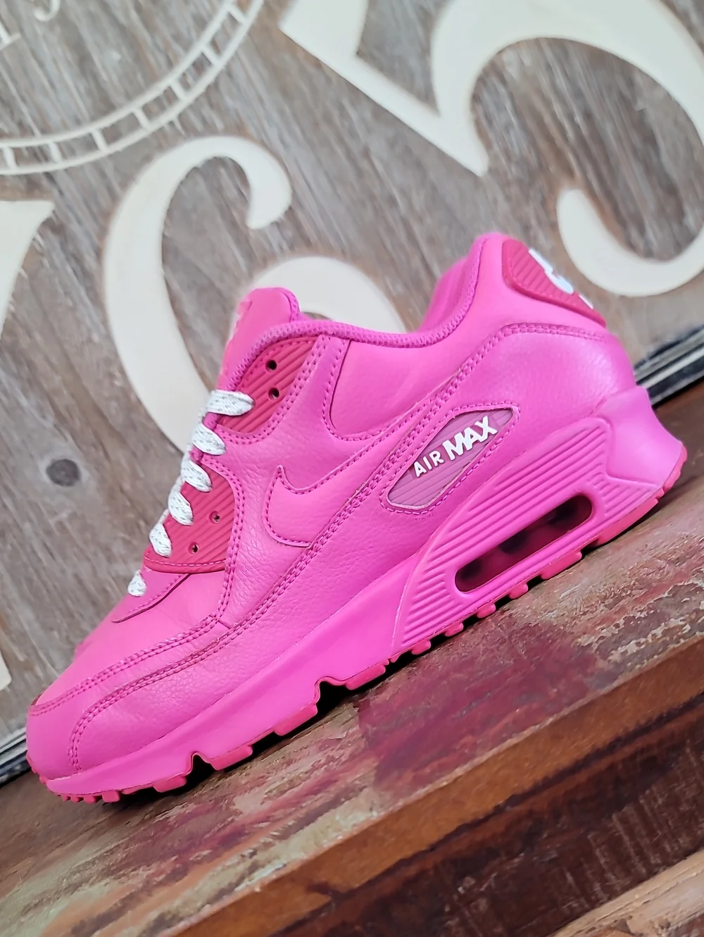 🔥 Nike Air Max 90 LTR 'Laser Fuchsia' Wmns 8.5 Good Cond. Fast Shipping